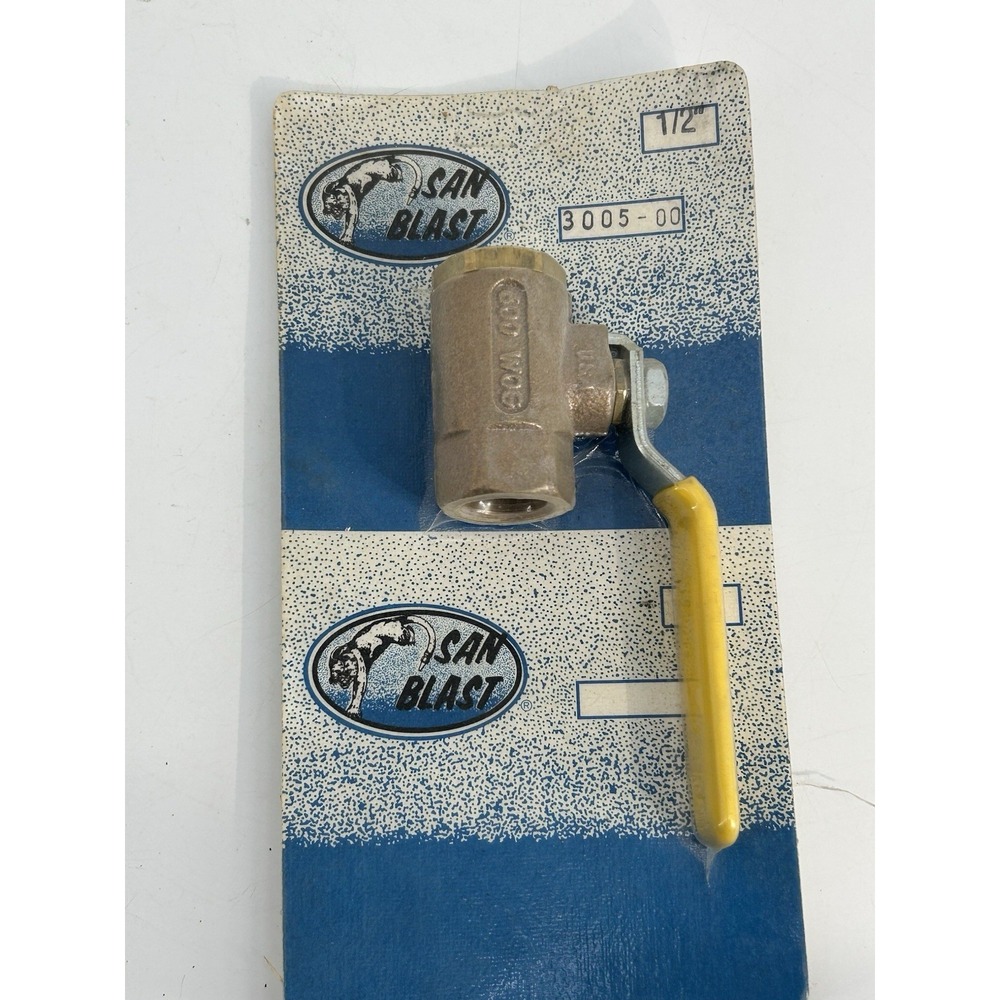 1/2" Brass Ball Valve 600 WOG Made In USA San Blast